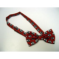 100% Polyester Bow Tie w/Custom Design - Pretied and banded